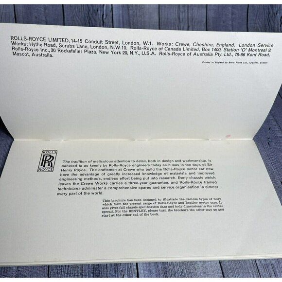1960 ROLLS ROYCE & BENTLEY DLX DOUBLE COLOR BROCHURE 36-pgs CUSTOM COACHWORK - Picture 7 of 16
